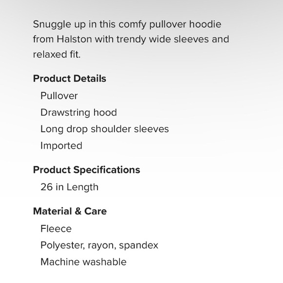 2 PIECE HALSTON FLEECE HOODIE AND PANTS NWT - Picture 6 of 6